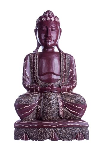 Sitting Buddha, violet exotic wood