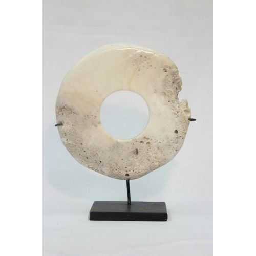 Dekorace Lingkaran, 18x7x25cm světlá -  kámen