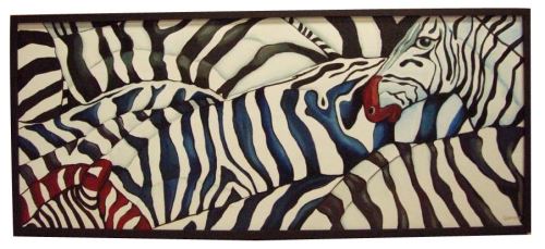 Obraz stádo zeber, 120x1x50cm, plátno
