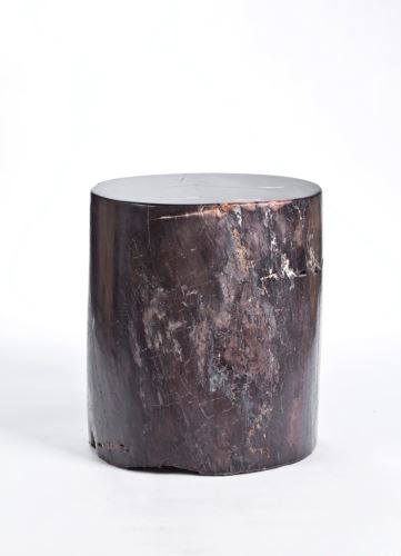 Pedestal of fossile wood, 35x29x40 cm, black, petrified wood