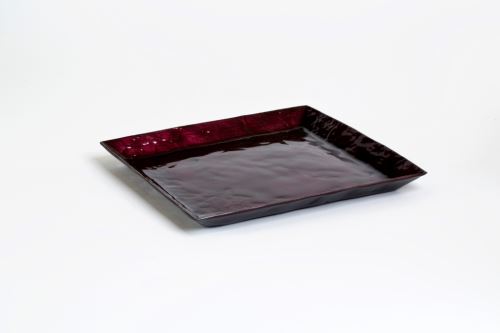Shalow tray of narce of Burgundy, red-brown