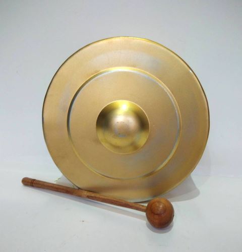 Gong zlatý, Ø 17 cm,  Kov