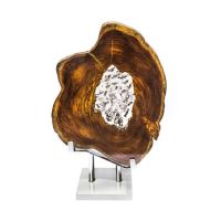 Teak root with crystals, 62x20x100 cm, teak wood