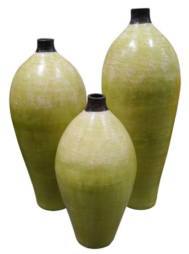 Terakotová váza Guci světlá, 29x29x60cm