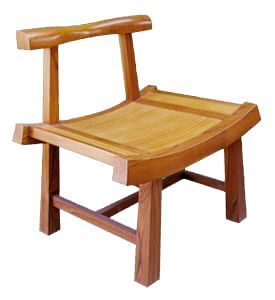Japonská židle z Bambusu, 60x44x62cm,  hnědo-okrová