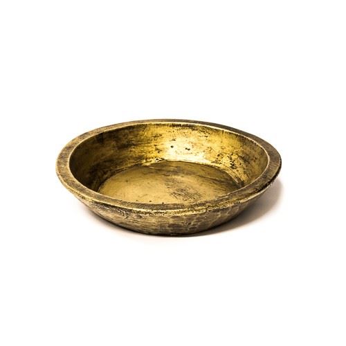 Wooden bowl - gold, 35x35x8cm