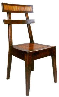 Židle Kino z Bambusu, 41x41x95cm, hnědo-okrová