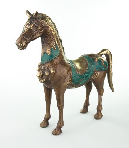 Horse, gold-green, bronze