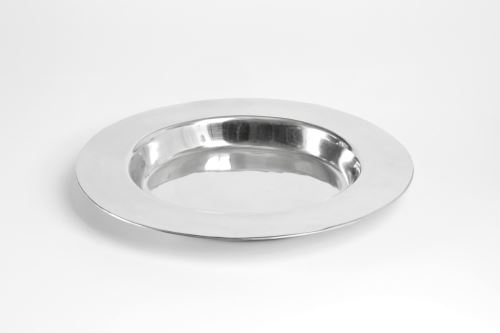 Kovový talíř malý stříbrný, 28,5cm