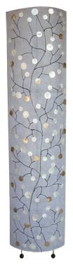 Standidg lamp with gold pearl app, 35x19x150cm
