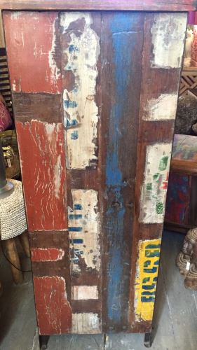 Chest of drawers Lemari-Baju, 61x48x130 cm, multicolour teak wood