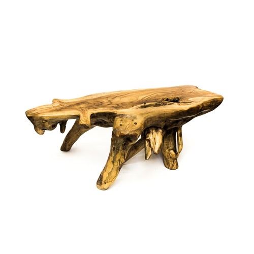 Teak wood bench natural teak wood, 110x48x40 cm