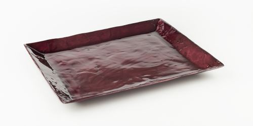 Tray of nacre of Burgundy medium, red- brown