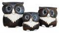Wooden owl-different sizes, 9x9x10cm
