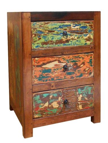 Locker made of wood, 3 drawers, 40x45x70 cm, multicolour