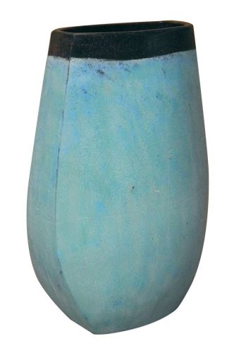 Terakotová váza Tiny, 40x20x60cm, tyrkysová