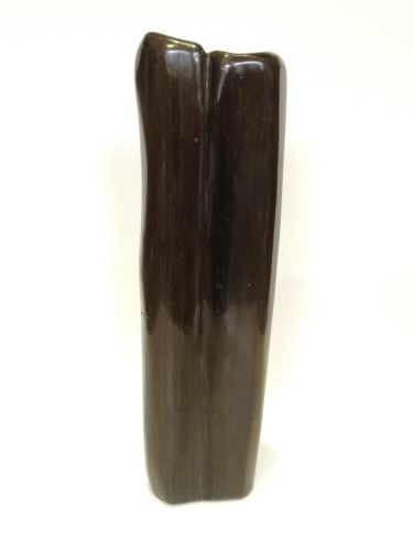 Pillar of fossil wood, 11x5x40cm, dark- brown petrified wood