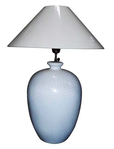 Stolní lampa, podstavec bílá terakota, 42x42x60 cm