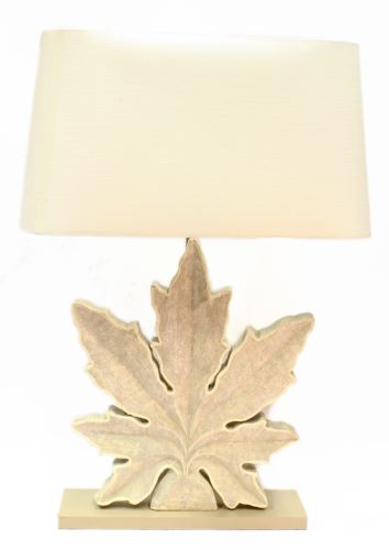 Dřevěná vyřezávaná lampa, 35x10x41cm, šedá, exotické dřevo