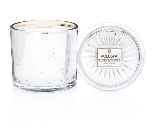 LUXURY CANDLE, GRANDE MAISON CANDLE WITH LID 36 oz, Branche Vermeil