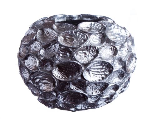 Vase Seashell,silver metal