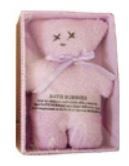 Mýdlový medvěd růžový, 9x13,5cm,  látka