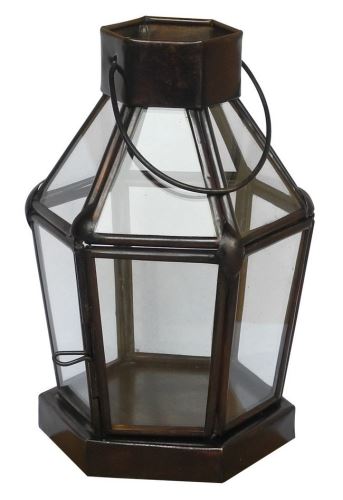 Small metal lantern 10x10x15 cm