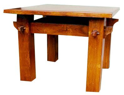 Coffee table from teak, 60x60x46 cm, natur teak wood