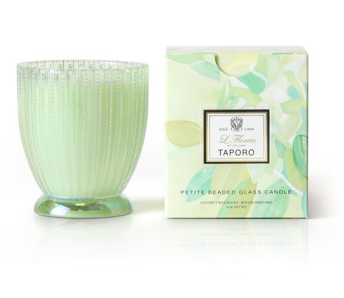 LUXURY CANDLE,  PETIT BEADED GLASS CANDLE 4 oz, Taporo