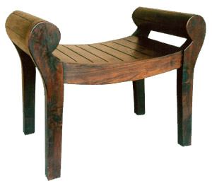 Wooden sesle Jaggo, 60x40x50 cm, brown exotic wood