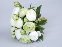 Buttercup bouquet, white - green, plastics