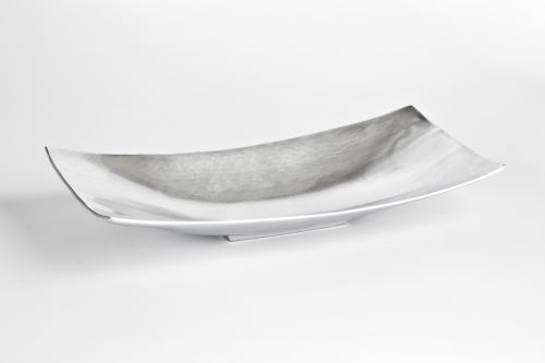 Velký kovový podnos stříbrný, 41x23cm