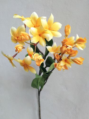 Frangipani yellow,90 cm, plastics