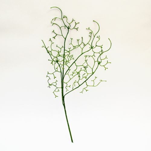 Dekorativní větvička zelená, v 50cm,  umělá hmota