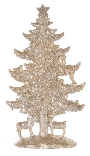 Christmas decoration,glass golden tree- Tiffany