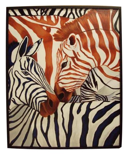 Image of zebras, 90x1x100, canvas