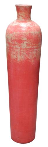 Terracotta vase Tall, pink, more sizes,24x24x80cm, pink-yellow terracotta