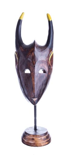 Buffalo mask, dark wood