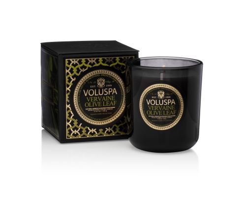 LUXURY CANDLE,  CLASSIC MAISON CANDLE 12 oz, Vervaine Olive Leaf