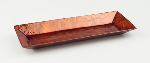 Narrow tray of nacre of Burgundy, red-gold