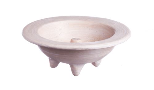 Kulatý keramický držák na vonné tyčinky, béžová Keramika