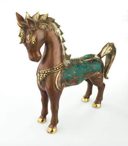 Horse Sumba, green-gold, bronze