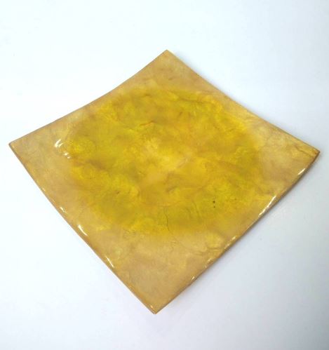 Perleťový tácek, zlatý, 13x13 cm