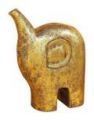 Abstract elephant -gold, exotic wood