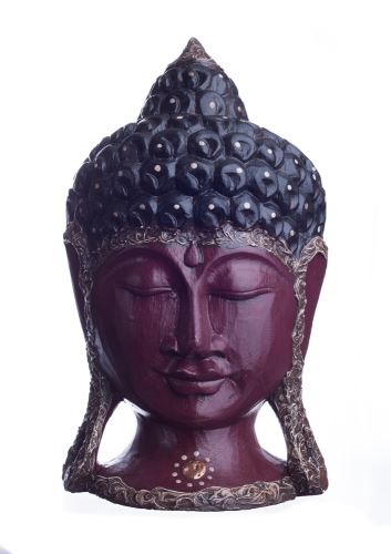 Buddha's  head, violet exotic wood