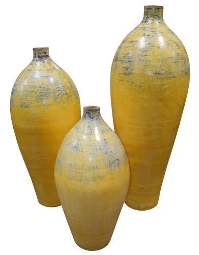 Terakotová váza Guci žlutá,  29x29x60cm