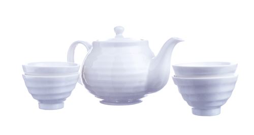 Ceramic tea set, 4 cups, ceramics