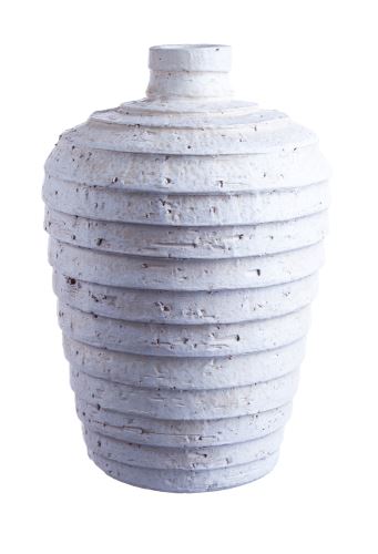 Váza Lloyd bílá, 11x11x26cm,  kamenina