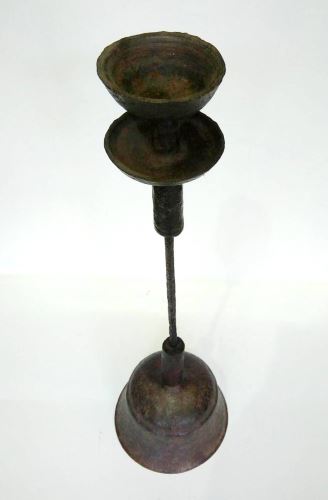 Metal tall candlestick 15x15x48 cm
