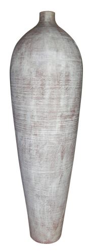 Terakotová váza Sia bílá,  35x35x100cm